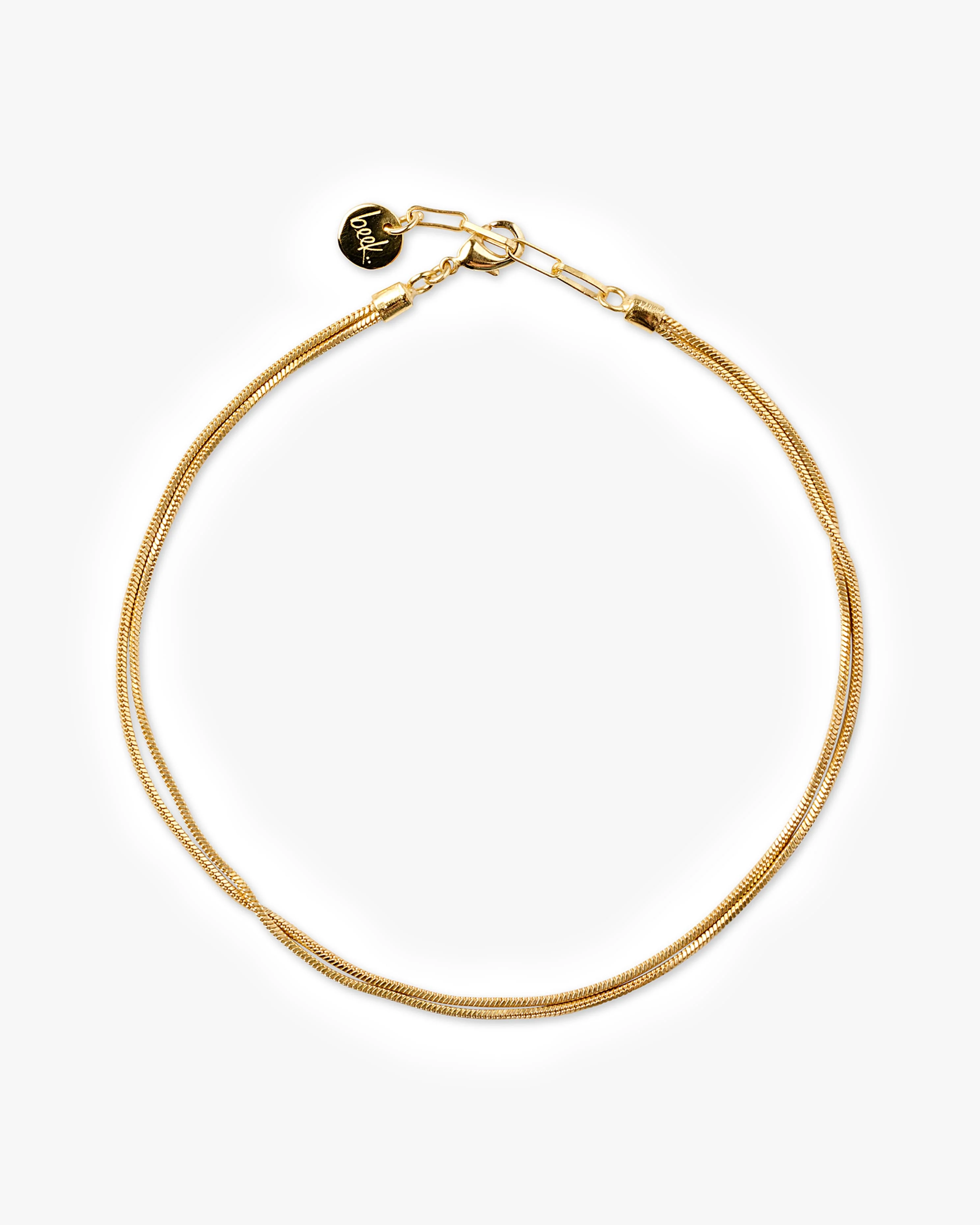 Double Chain Anklet - Gold