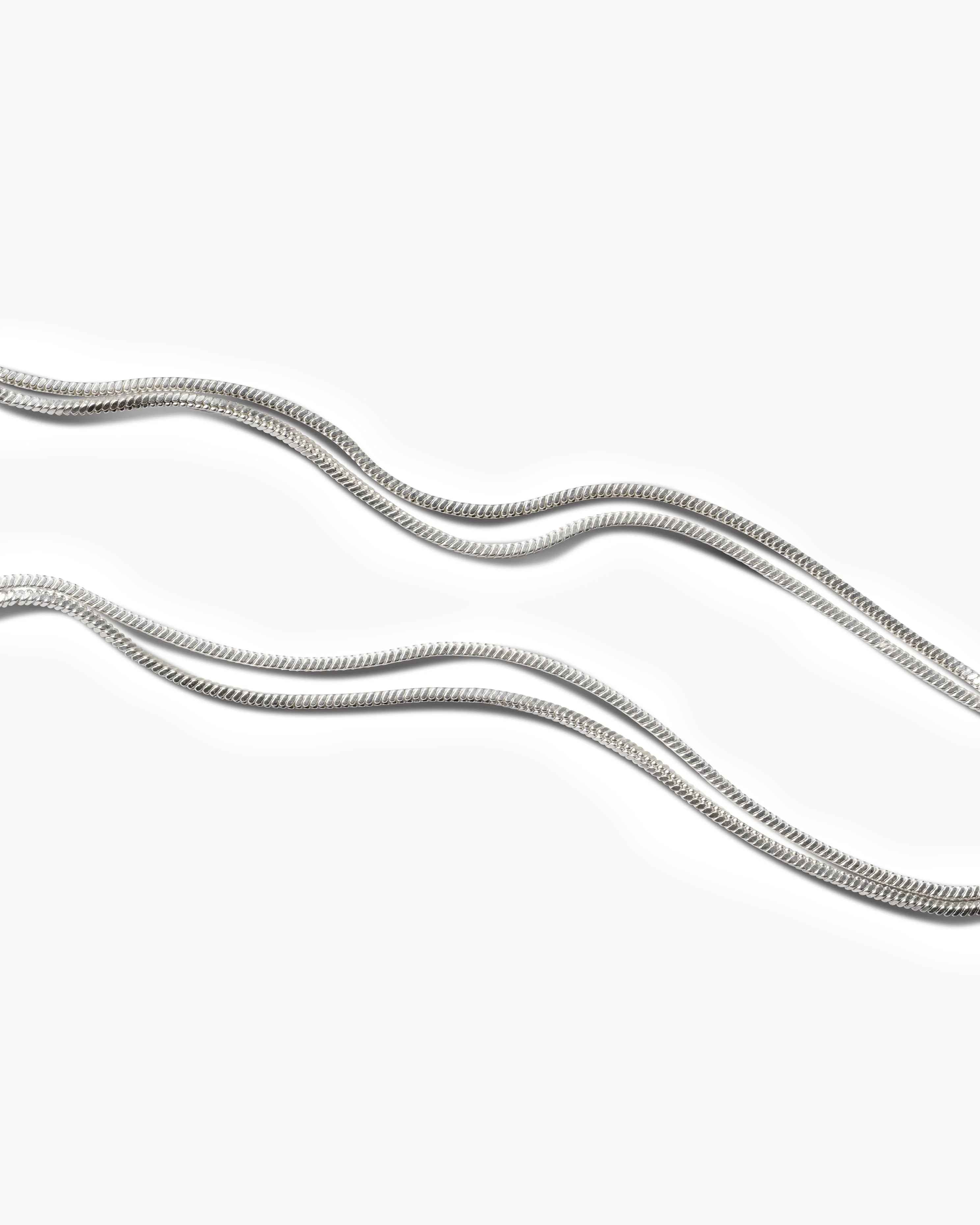 Double Chain Anklet - Silver - Image 3